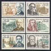 France 1966 Red Cross / Medical / People / Writer / Composer / Books / Music / Art 6v (n32930)