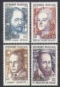 France 1967 Red Cross / Famous People / Writers / Theatre / Welfare 4v set (n34170)