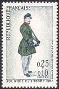 France 1967 Stamp Day/ Postman/ Post/ Mail/ Uniforms/ People 1v (n41789)