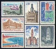 France 1967 Tourism / Lighthouses / Buildings 7v set n30580
