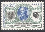 France 1968 King Louis XV / Corsica / Politics / Royalty / Coat-of-Arms 1v (n40679)