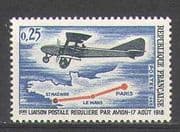France 1968  lanes/ Aircraft/ Flight/ Aviation/ Airmail/ Transport/ Maps  1v  (n24241)