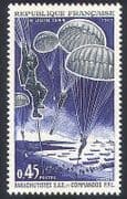 France 1969 Parachutes WWII/ Boats/ D-Day/ D-Day Landings/ SAS/ Commandos 1v (n23241)