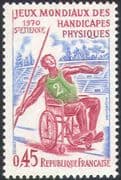 France 1970 Disabled Sports/ World Handicapped Games/ Wheelchair Javelin 1v (n30752)