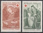 France 1970 Red Cross / Angel / Couple 2v set (n20402)