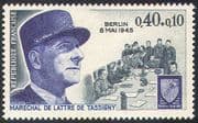 France 1970 WWII/ Military/ War/ Army/ Berlin/ Armistice/ Marshal de Lattre de Tassigny 1v (n41779)