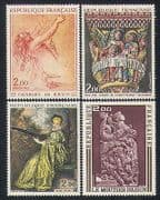 France 1973 Art/ Paintings/ Sculpture/ Carving/ Music/ Artists/ People 4v set (n35316)