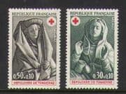 France 1973 Red Cross / Women / Portraits 2v set (n20405)
