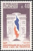 France 1973 Soldier/ War/ Arc de Triomphe/ Military/ Remembrance/ Flag/ Flame 1v (n43858)