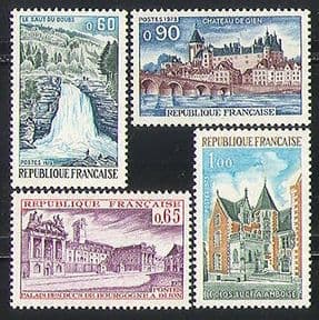 France 1973 Tourism  /  Waterfall  /  Buildings 4v set (n31592)