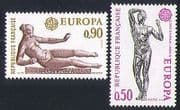 France 1974 Europa / Statues / Art / Sculpture 2v set n32157