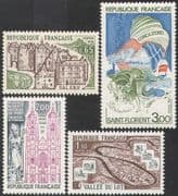France 1974 Tourism/ Buildings/ Cattle/ Sea/ Boat/ Architecture 4v set (n32283)