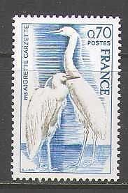 France 1975 Bird  /  Egret  /  Nature  /  Conservation 1v (n23229)