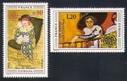 France 1975 Europa / Art / Paintings / Picasso / van Dongen / Harlequin 2v set n33083