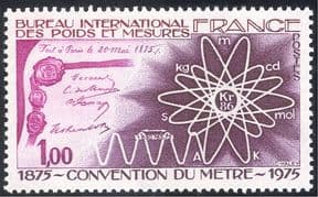 France 1975 Metric/ Metre/ Measurement/ Rule/ Atomic Symbols 1v (n30969)