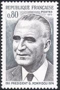 France 1975 President Pompidou/ People/ Politicians/ Politics/ Government 1v (n43383)