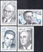 France 1975 Red Cross Fund/ Health/ Welfare/ Celebrities/ People/ Maps 4v set n33069