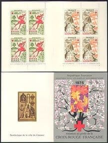 France 1975 Red Cross  /  Medical  /  Health  /  Welfare  /  Rabbits  /  Seasons 8v bklt (b4479p)
