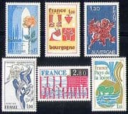 France 1975 Tourism / Flowers / Cattle / Regions 6v (n30968)