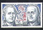 France 1976 American Independence / Franklin / Politics / People 1v (n36956)