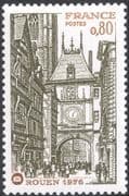 France 1976 Philatelic Congress/ Rouen/ Clock Tower/ Buildings/ Architecture/ Heritage 1v (n43823)
