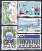 France 1976 Regions / Concorde / Butterfly / Goose 5v n31882