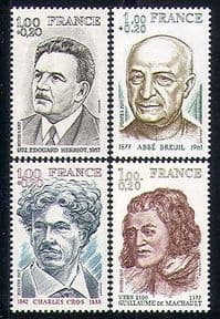 France 1977 Red Cross  /  Health  /  People  /  Writers 4v (n30137)