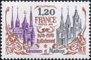 France 1978 Cathedral/ Church/ Clock Tower/ Town Gate/ Buildings/ History 1v (n46142)