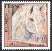France 1978 Pecheron/ Horse/ Art/ Painting/ Animals/ Nature Conservation 1v (n23660)