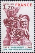 France 1978 Polish Fighters War Memorial/ Soldiers/ Military/ Army 1v (n46138)