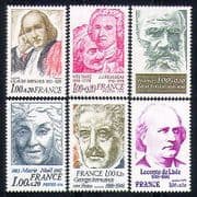 France 1978 Red Cross / Health / Writers / People 6v (n30134)