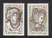 France 1979 Red Cross / Man / Woman 2v set (n20409)