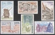 France 1979 Tourism / Buildings / Windmill / Mill / Rock Paintings / Art 6v set (n38681)