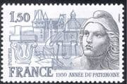 France 1980 Heritage Year/ "Marianne"/ Architecture/ Buildings/ History/ Animation 1v (n43375)