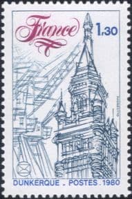 France 1980  Philatelic Congress/ Dunkirk/ Town Hall/ Harbour Cranes/ Buildings  1v  (n46390)