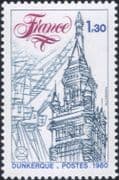 France 1980 Philatelic Congress/ Dunkirk/ Town Hall/ Harbour Cranes/ Buildings 1v (n46390)