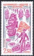 France 1980 Rochambeau/ Navy/ Ships/ Boats/ Soldiers/ Military/ Transport/ People 1v (n43381)