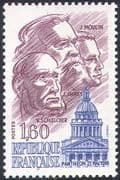 France 1981 Moulin/ Jaures/ Shoelcher/ Pantheon/ Famous People/ Buildings 1v (n42750)