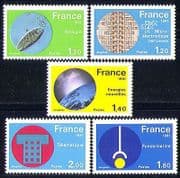 France 1981 Technology / Science / Energy / Space 5v (n30146)