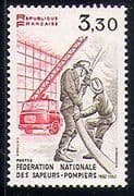 France 1982 Fire Fighters/ Firemen/ Fireman/ Emergency Service Vehicles/ Engine/ Rescue/ Transport 1v (n29391)