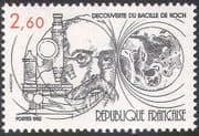 France 1982 Robert Koch/ Tuberculosis/ TB/ Medical/ Health/ Welfare/ Microscope 1v (n28808)
