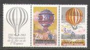 France 1983 Air Balloons/ Flight/ Aviation/ Aircraft/ Transport 2v + lbl stp n23238