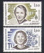 France 1983 Albrecht / Levy / People / WWII / Resistance / Heroines / Military 2v (n38256)
