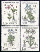France 1983 Flowers / Plants / Nature / Art 4v set (n29397)