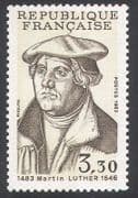France 1983 Martin Luther / Protestant Reform / People / Religion 1v (n40701)