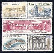 France 1983 Tourism/ Buildings/ Church/ Fort/ Tower/ Abbey/ Architecture 5v set (n30147)