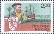 France 1984 Cartier / Sailing Ship / Explorer / Exploration / People / Transport 1v n35317