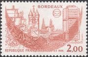 France 1984 Philatelic Congress/ Bordeaux/ Horses/ Clock Tower/ Cathedral/ Buildings 1v (n45312)