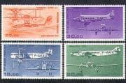 France 1984 Planes / Aircraft / Transport / Aviation / Flight 4v set (n35183)