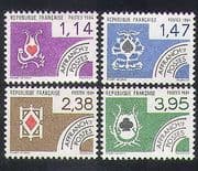 France 1984 Playing Cards / Pre-cancels / Animation 4v set (n37364)